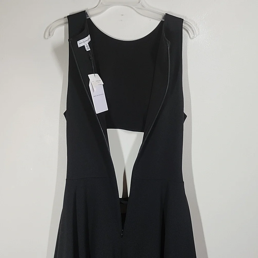 Dress the Population Mariela Dress Black Cutout Design Cocktail Date Night XL - Picture 7 of 11